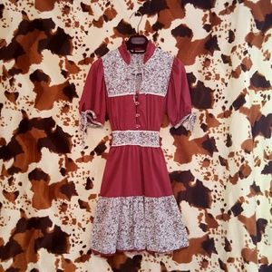 Vintage boho mini dress